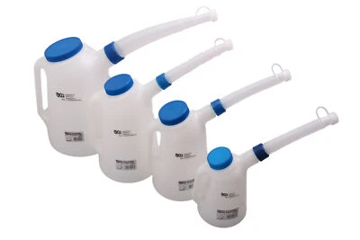 BGS Füllkanne Messbecher Ölkanne Kanne Becher Messkanne Ausgießer Deckel