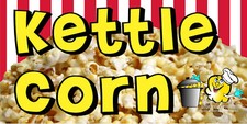 KETTLE CORN POPCORN VINYL BANNERS  CHOOSE YOUR SIZE FULL COLOR NEW