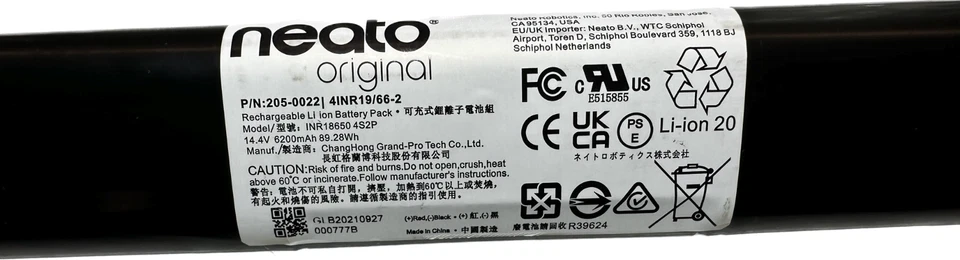 Новый подлинный подлинный аккумулятор для Botvac D8 D9 D10 205-0022 6200Mah 945-0382 - Изображение 4 из 4