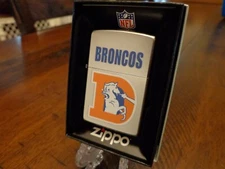 DENVER BRONCOS THROWBACK RETRO ZIPPO LIGHTER VINTAGE DESIGN NFL MINT IN BOX