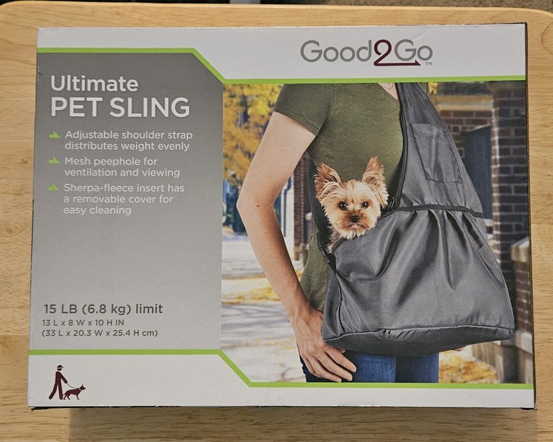 Brand New Good 2 Go Ultimate Pet Sling Up To 15lbs Dog Carrier 