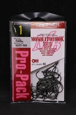 OWNER Mosquito Bait Hooks Pro Pack 5377-101 Size 1 - Black Chrome - Pack of 46