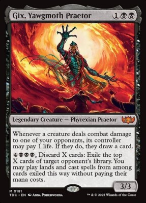 *MtG: GIX, YAWGMOTH PRAETOR - Commander Tarkir: Dragonstorm Mythic - magicman*