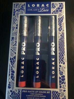 Lorac Love Lust and Lace Mattelip set Limited edition NIB