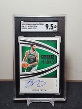 2021 PANINI IMMACULATE JAYSON TATUM MODERN MARKS AUTO /49 SGC 9.5 Celtics