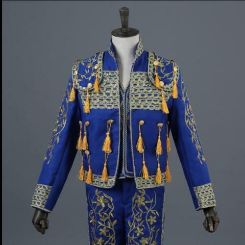 Para Hombres Torero Matador Conjunto Traje Chaquetas Pantalón Borlas Disfraz Juegos con disfraces 3 PIEZAS