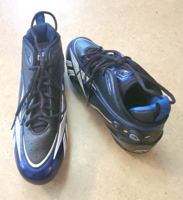 REEBOK Sprintfit BLACK BLUE Football Boots Studs SG Soccer Park Size 12.5