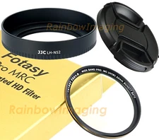 JJC Metal Lens Hood +52mm MC MRC Nano UV Filter Cap Nikon Z 28mm f2.8/ 40mm F2