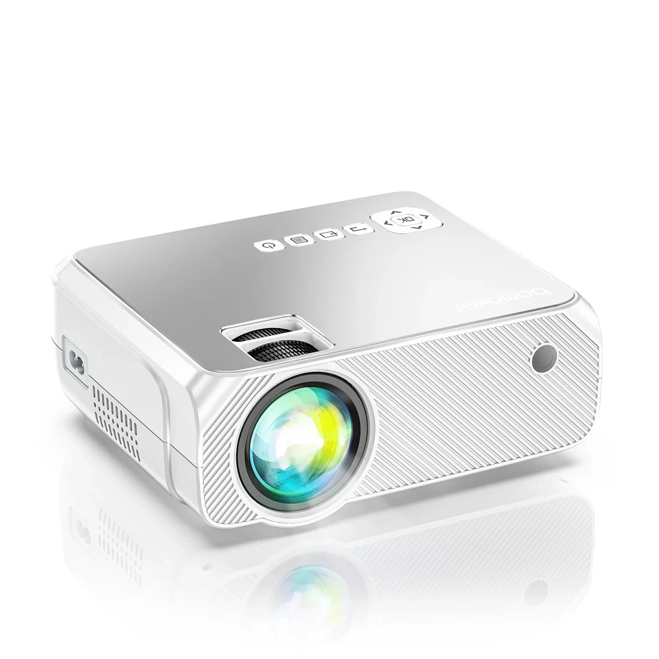 BOMAKER  WiFi Projector White, Full HD Native 1080P Supported Portable - Image 2 of 4