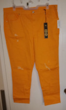 DG2 by Diane Gilman Women's Peach Virtual Stretch Destructed Jeans - Size: 24W