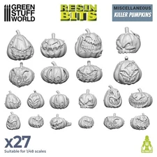 3D printed set - Killer Pumpkins - Resin Dioramas Modelling Wargames Miniature