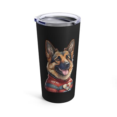 German Shepherd Dog Dad Tumbler 20oz, dishwasher safe gift for dog lovers 