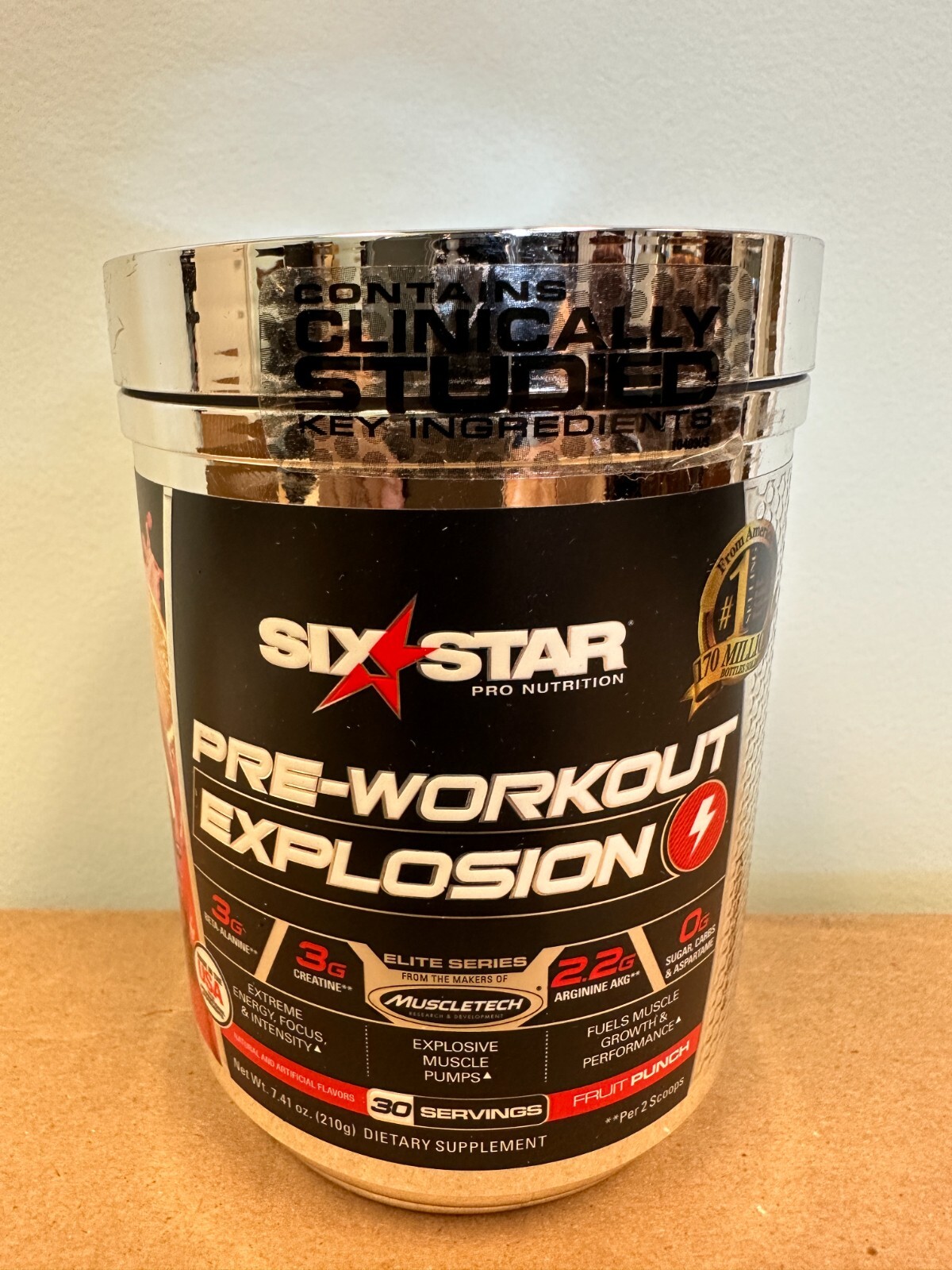 Six Star Pre Workout Explosion 30 Servings Fruit Punch FREE SHIP 2/24