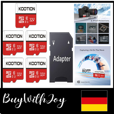 5x Micro SD 32GB Class 10 UHS-I A1 Memory Cards