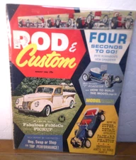 Vintage! Rod & Custom Magazine! August 1962! Custom 1940 Ford Pickup on Cover!