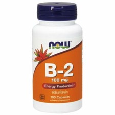 NOW Foods Vitamin B-2 100mg - 100 Capsules