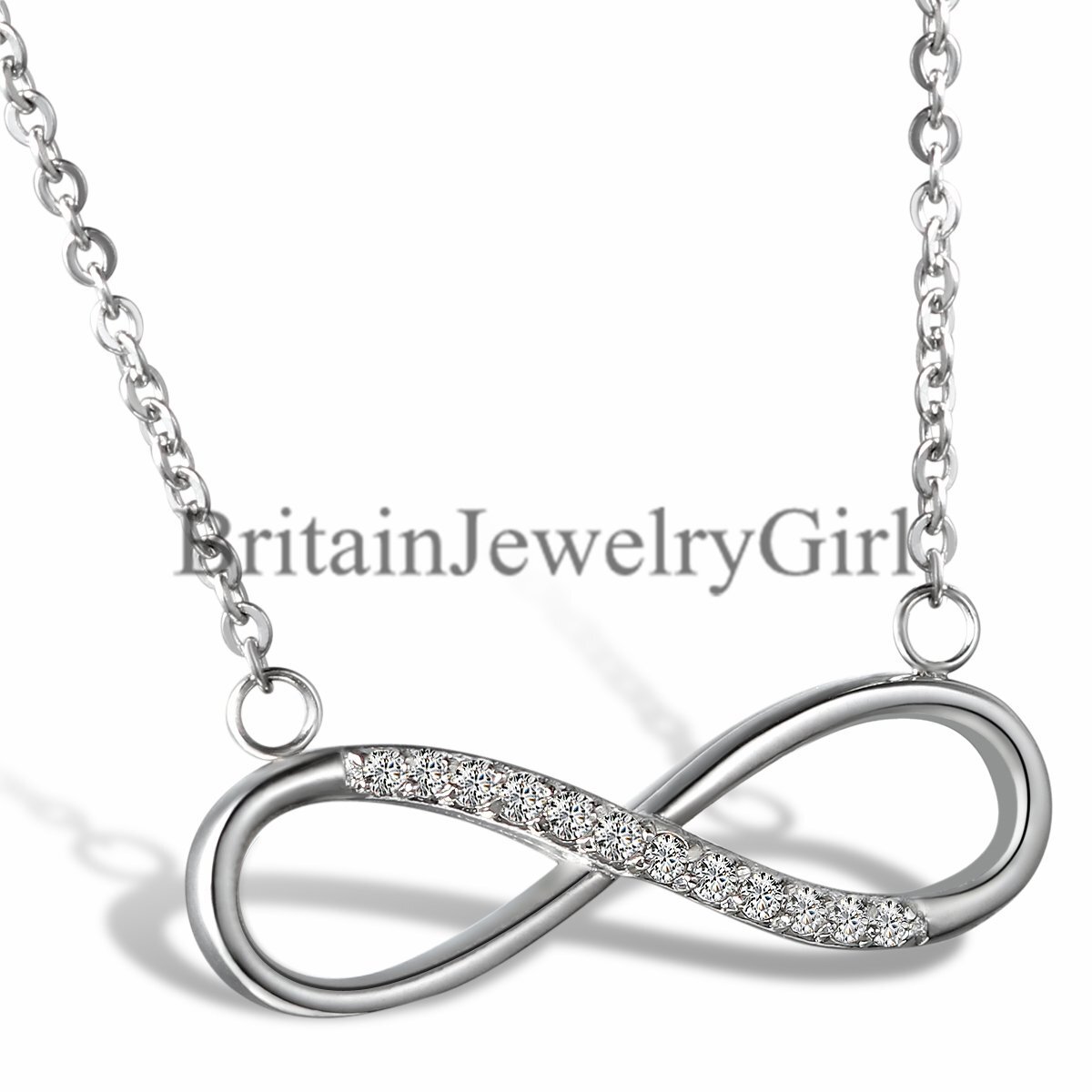 Stainless Steel Charm Love Mom Infinity Pendant Necklace for Women Girl ...