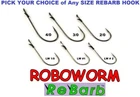 Roboworm Rebarb Hooks by Gamakatsu 6 per Pack FREE SHIPPING ( GM )