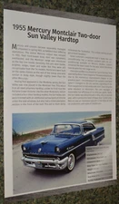 1955 Mercury Montclair Sun Valley Info Spec Sheet Photo Feature Print 55 5