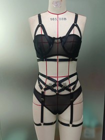 Sexy Women Lingerie Sleepwear Babydoll Lace Bra Thong Set Underwear Nightwear US