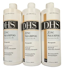 DHS ZINC Shampoo for Dandruff Control 16oz ( 3 pack ) __ NEW LOOK ARRIVING!