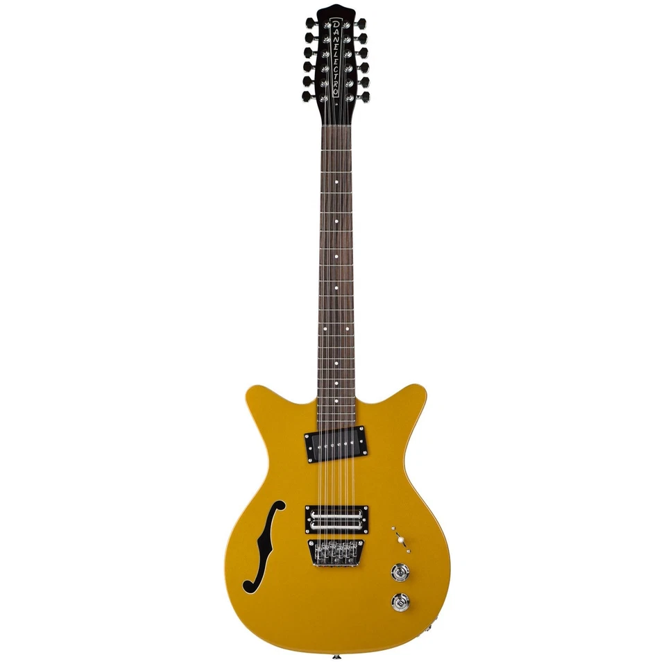 Danelectro 59R12ST-GOLD Fifty Niner 12 String Electric Guitar - Gold - Image 2 of 2