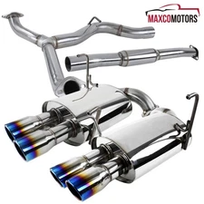 Catback Exhaust Fits 2008-2014 Subaru Impreza WRX STI S/S System Quad Burnt Tip