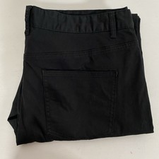 Connor Mens Black Stretch Straight Trousers Chino Pants Size 36 Very Good JL164