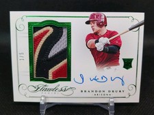 2016 Panini Flawless - Rookie Patch Autographs Brandon Drury #RPA BD Emerald /5!
