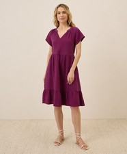 Pact Women's Coastal Double Gauze Breezy Dress 2X-Large Sangria Color