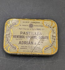 Boîte « Pastilles Cocaïne, Menthol, Borate de Soude » ancienne 1900 pharmacie 