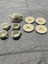 Vintage Sweet Princess Miniature Porcelain China Tea Set 10 Pieces