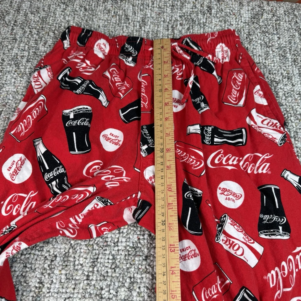 Pijama Coca Cola para Hombres Adultos Pequeño Fondo Rojo Soda Pantalones para Dormir Foto 3 de 4