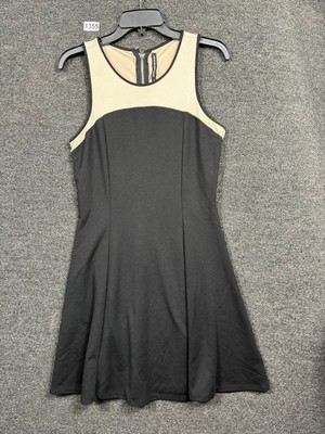 women's black knit dress SSKEIN Women's Margot Pointelle Lace Slim Knit Dress