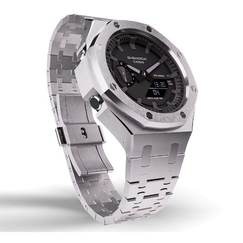 Casioak Mod Custom Metal Watch GA-2100 All Steel Case Band GA2100