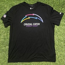 Nike Crucial Catch Los Angeles Chargers NFL Shirt Men's 2XL Game Worn
