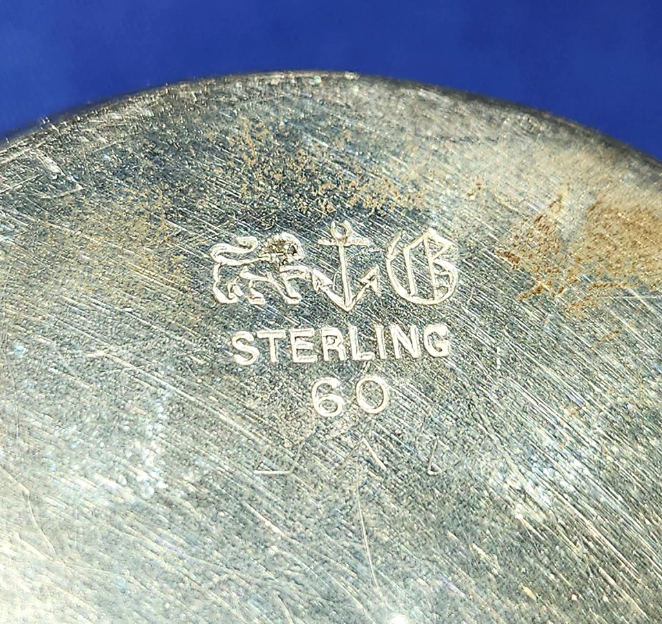 GORHAM Sterling Silver Small Bowl  Scroll Trim Mono 2" x 1.50"  38g - Image 4 of 4