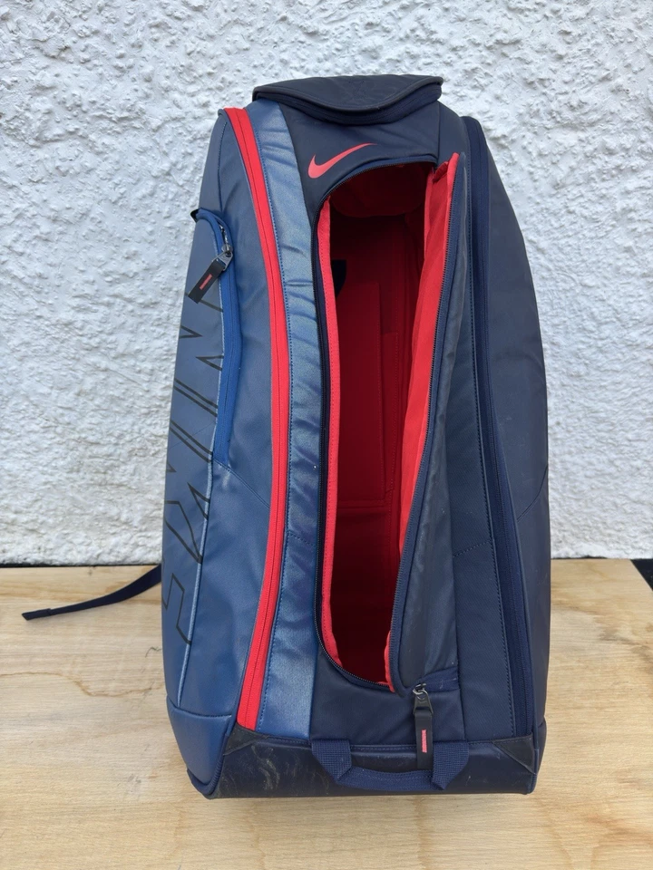 Nike Large Training Backpack Navy Red - Insulated Cooler Pocket - Utility Bag - Image 3 of 4