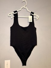 NWT A New Day Tank Top Body Suit Snap Closure Women s Size Medium Black