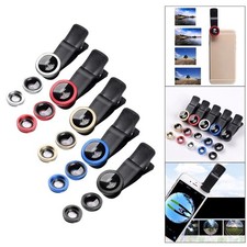 OBJECTIF FISH EYE LENS 180° GRAND ANGLE +MACRO 0.67X +SUPPORT UNIVERSEL ROSE