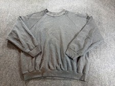 Vintage Fruit Of The Loom Sweatshirt Mens 2XL Gray Blank Crewneck USA Made
