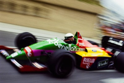 Teo Fabi Benetton B187 Ford Monaco GP at Circuit de Monaco on Sund- Old Photo 5