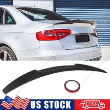 Carbon Look Rear Trunk Spoiler Wing M4 Style For Audi A4 B8.5 Sedan 2013-2016
