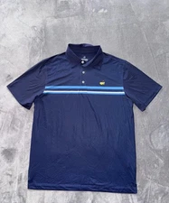 Masters Tech Polo Shirt Mens Blue Golf Performance Polyester Size M