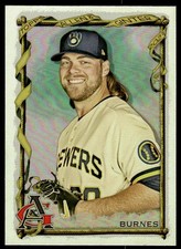 Corbin Burnes 2023 Allen & Ginter #86 Silver Portrait Brewers Baseball Card