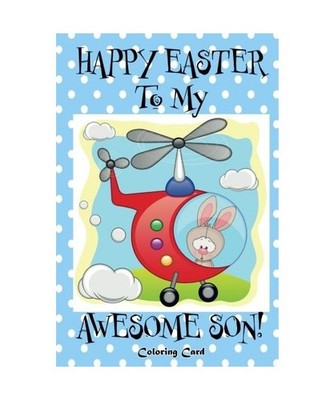 Happy Easter To My Awesome Son! [Coloring Card]: [Personalized Card] Easter Mess
