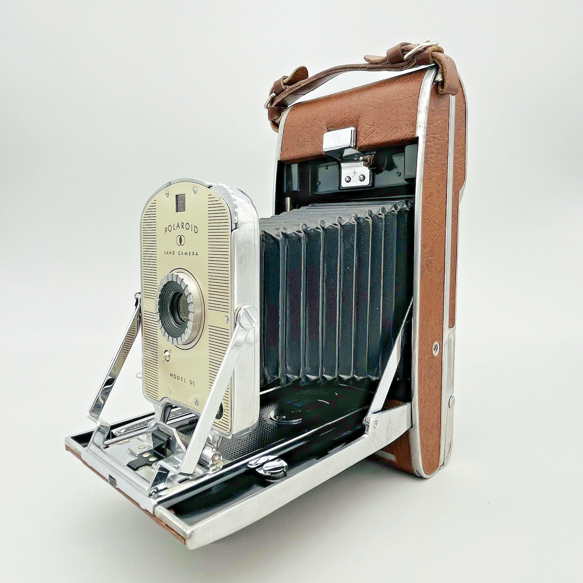 Original Polaroid Land Camera Model 95 Folding Bellows Film Inside