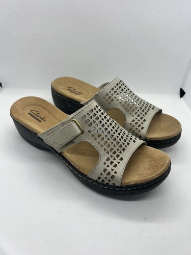 CLARKS Sandalo donna Clark’s Hayla Samoa con zeppa slip on taglia 6 5