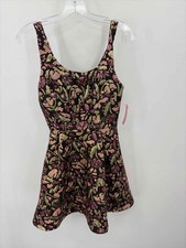 Pre-Owned Free People Black Size Small Floral Shift Short Sleeveless Dress