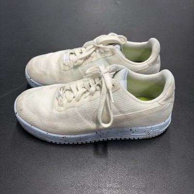 Nike Air Force 1 AF1 Shoe Sneaker Women's Sz 10 Crater Flyknit White DC7273-100